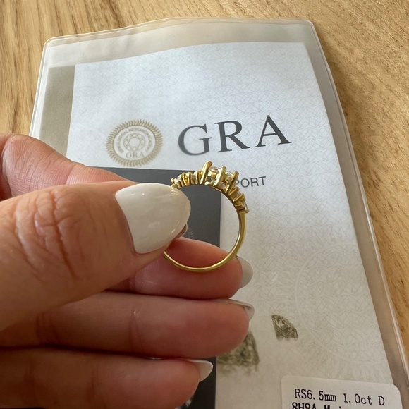 Moissanite Accented Solitaire Ring – 1.00 CT (6.5mm), FL D Color, size 7 - Picture 9 of 10